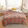 Thick flannel+sherpa Alternative Quilted Comforter duvets